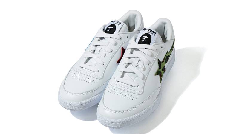 BAPE x Reebok Club C White Front