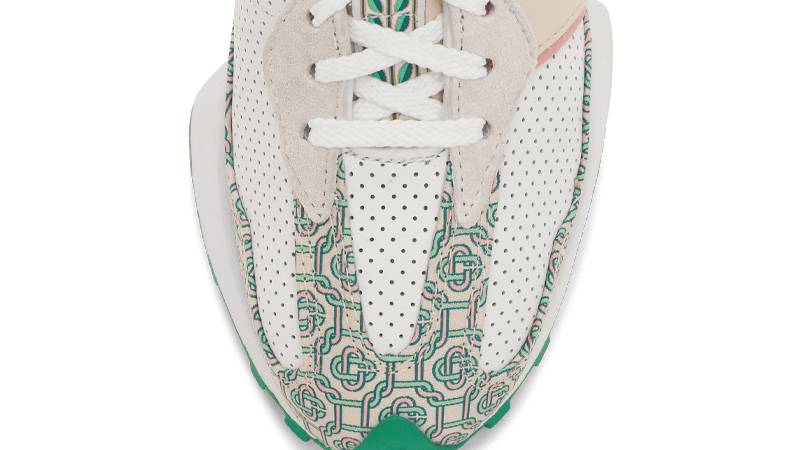 Casablanca x New Balance 327 Monogram White Green Closeup