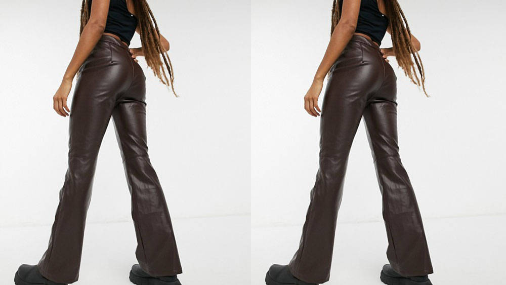 COLLUSION Faux Leather Trousers