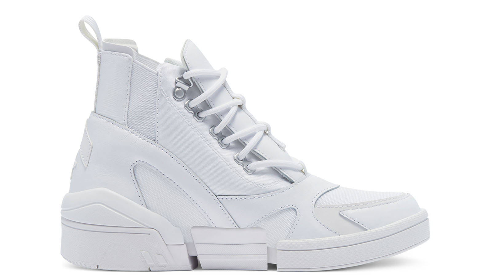 converse black ice CPX chelsea high top white