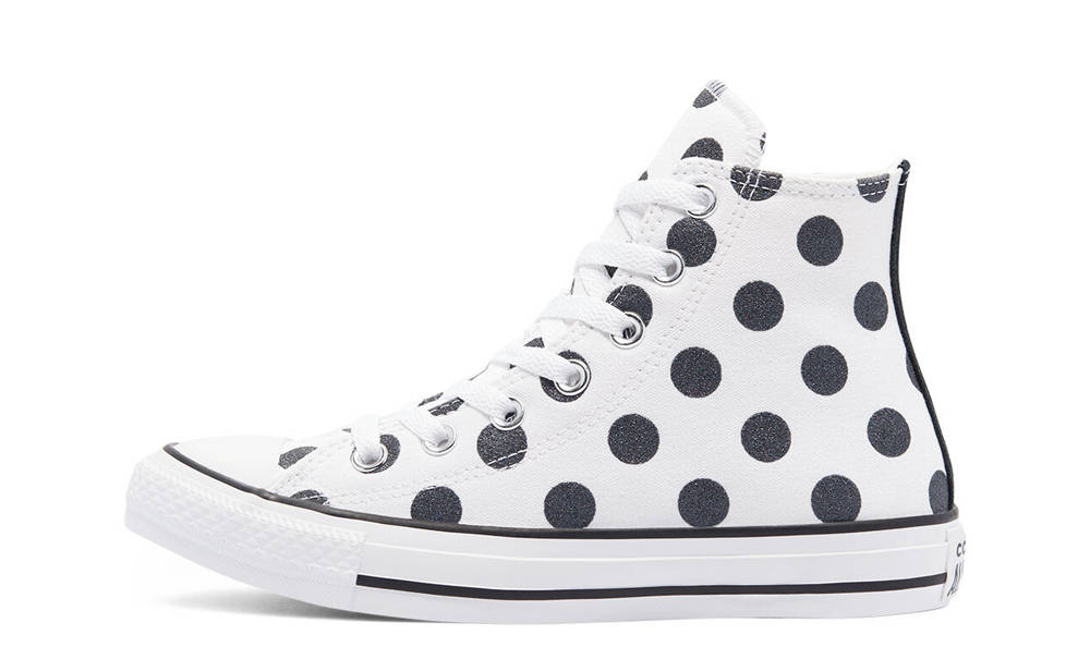 Converse Chuck Taylor All Star Glitter Shine Hi White