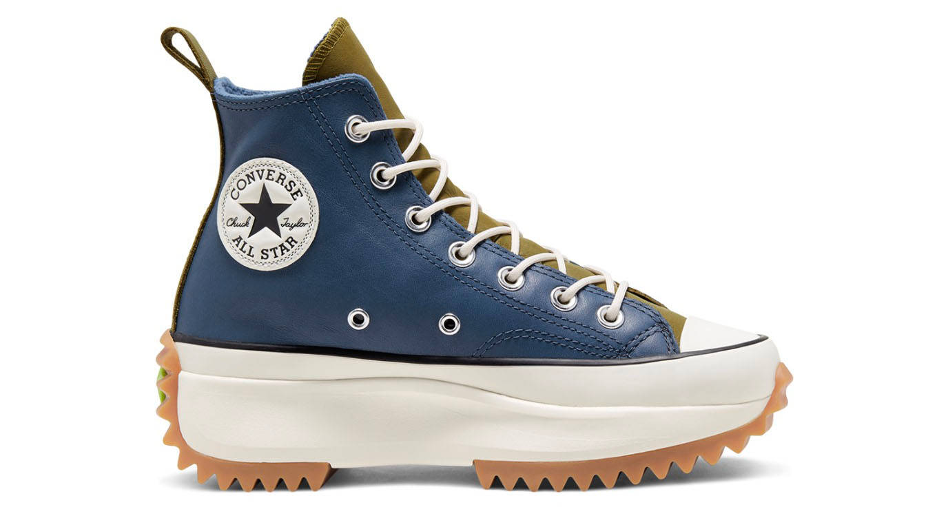 Converse Run Star Hike High Leather Blue