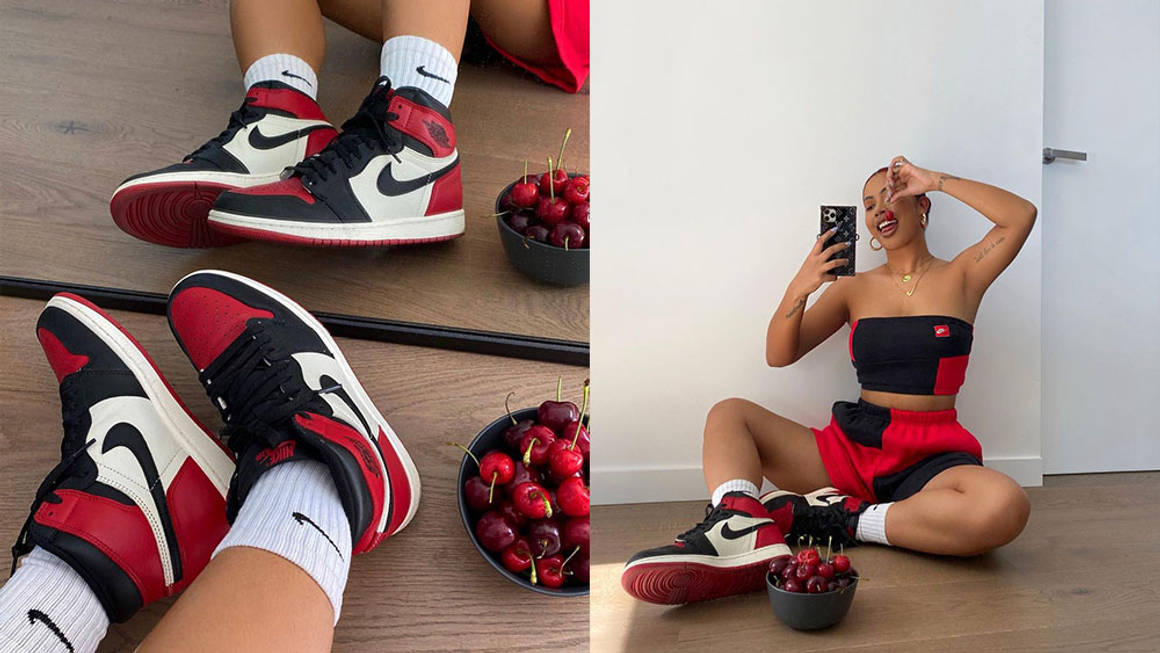 black and red jordan 1 outfit