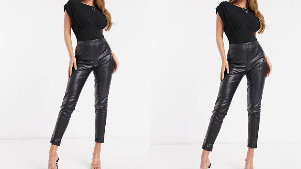 In The Style Faux Leather Leggings