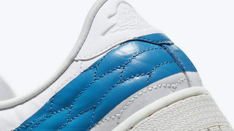 Jordan 1 Centre Court Military Blue Closeup