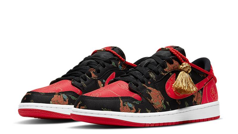 Jordan 1 Low Chinese New Year Black University Red Front