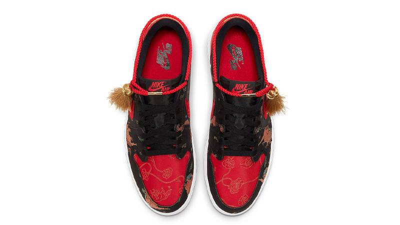Jordan 1 Low Chinese New Year Black University Red Middle