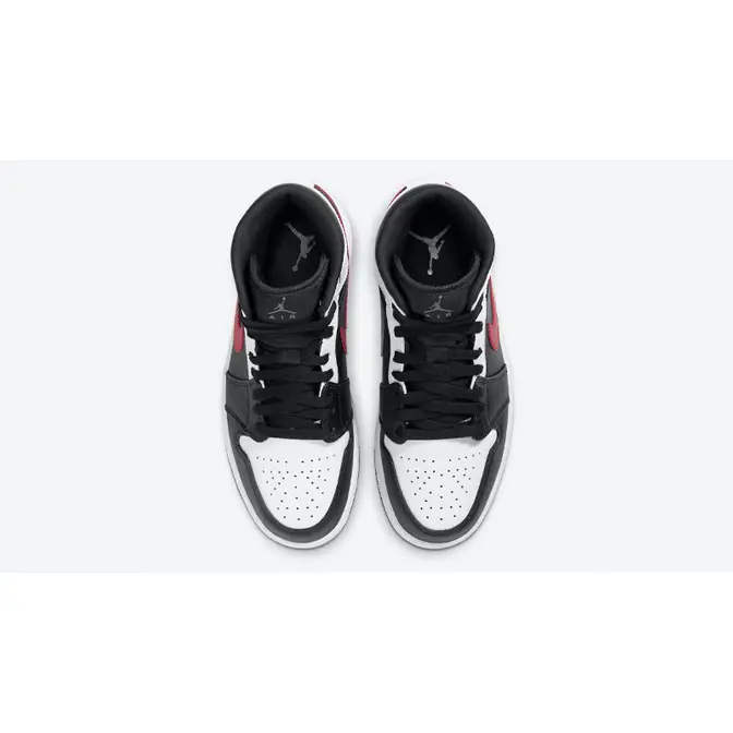 Jordan 1 Mid Black Chile Red White | Where To Buy | 554724-075 | The ...