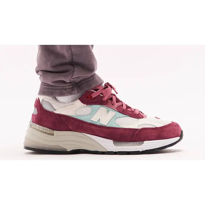 KITH x New Balance 992 Kithmas Burgundy Mint Green | Where To Buy ...