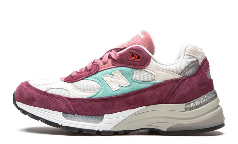 KITH x New Balance 992 Kithmas Burgundy Mint Green | Where To Buy