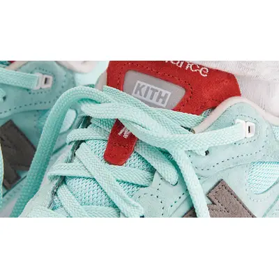 Heres Where You Can Cop the Stray Rats x New Balance 580 Kithmas Teal On Foot Closeup