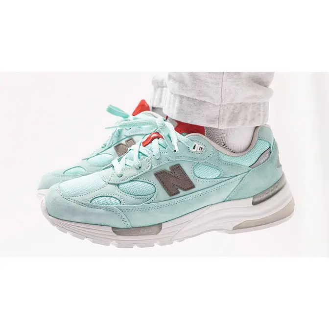 Heres Where You Can Cop the Stray Rats x New Balance 580 Kithmas Teal On Foot