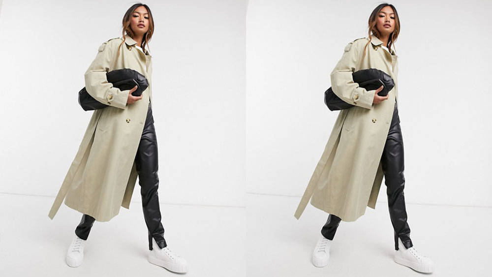 Mango Bleted Trench Coat