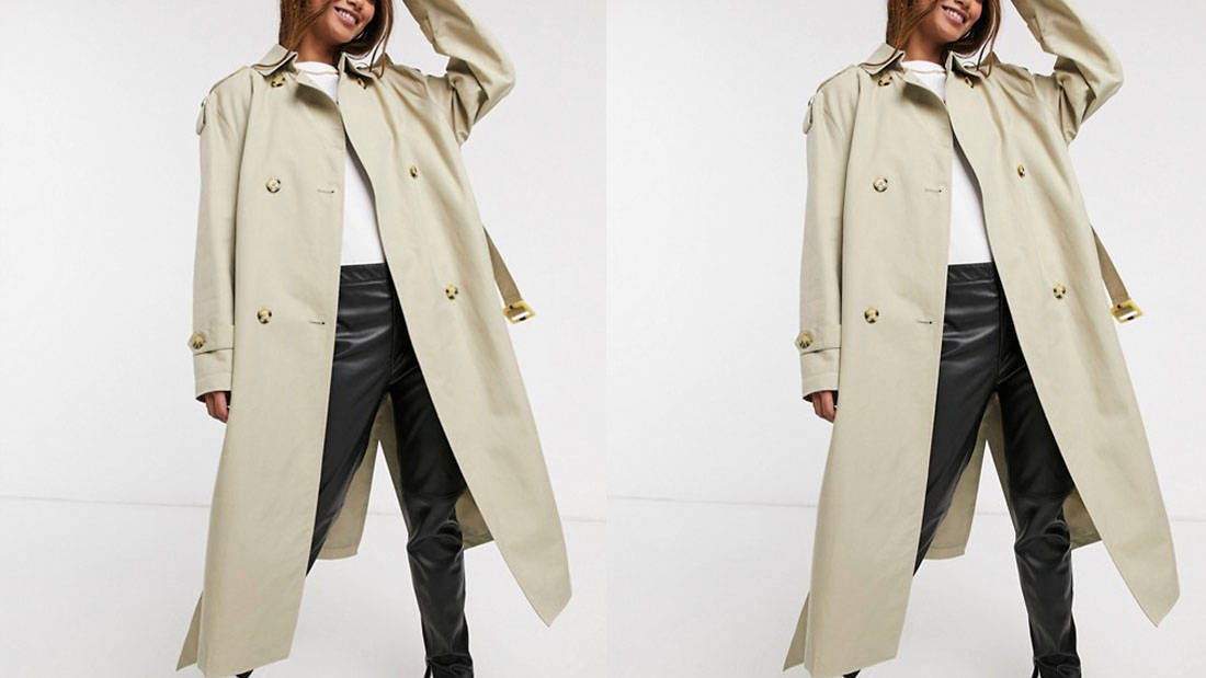 Mango Trench Coat Beige