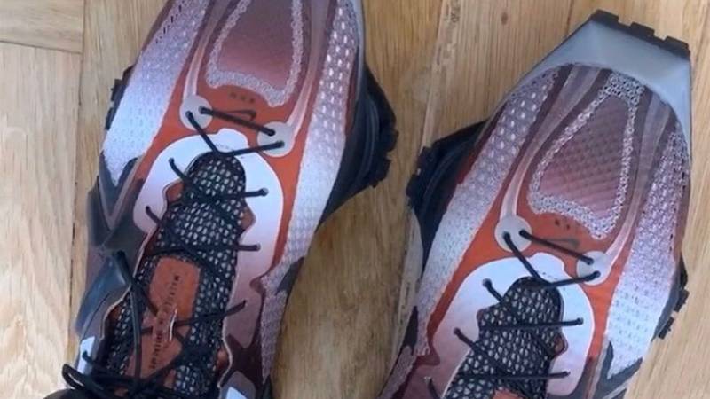 Matthew M Williams x Nike Zoom MMW 4 Maroon On Foot