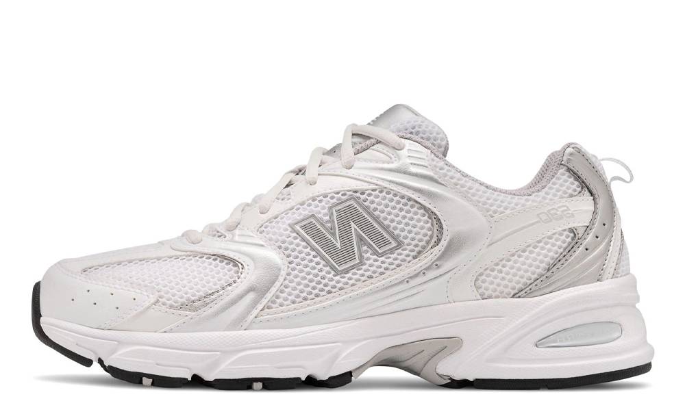 new balance silver trainers