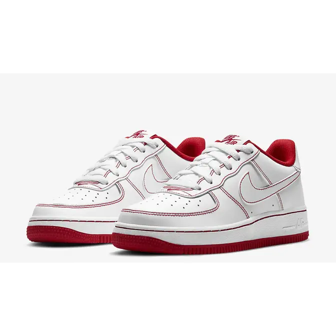 Nike Air Force 1 GS White Red Stitch | Where To Buy | CW1575-100 | The ...