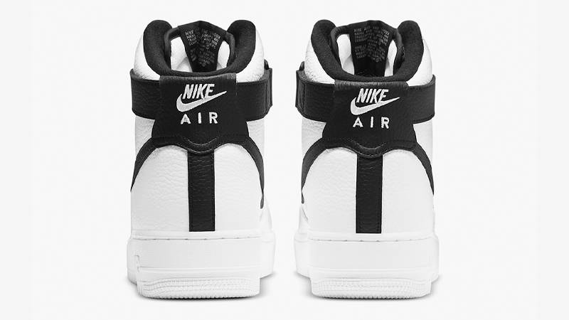 Black and white high top air online force ones