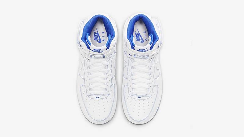 Nike Air Force 1 High White Blue CV1753-101 middle