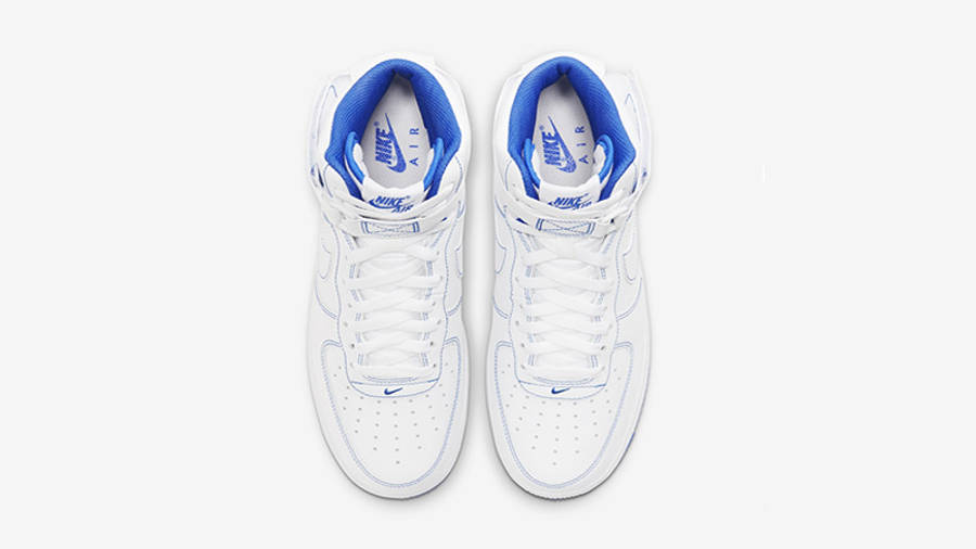 blue and white air force 1 high