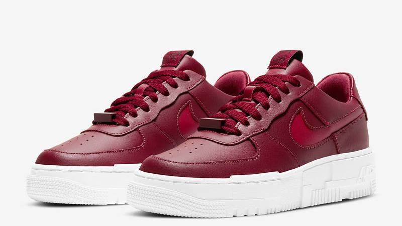 air force 1 pixel burgundy