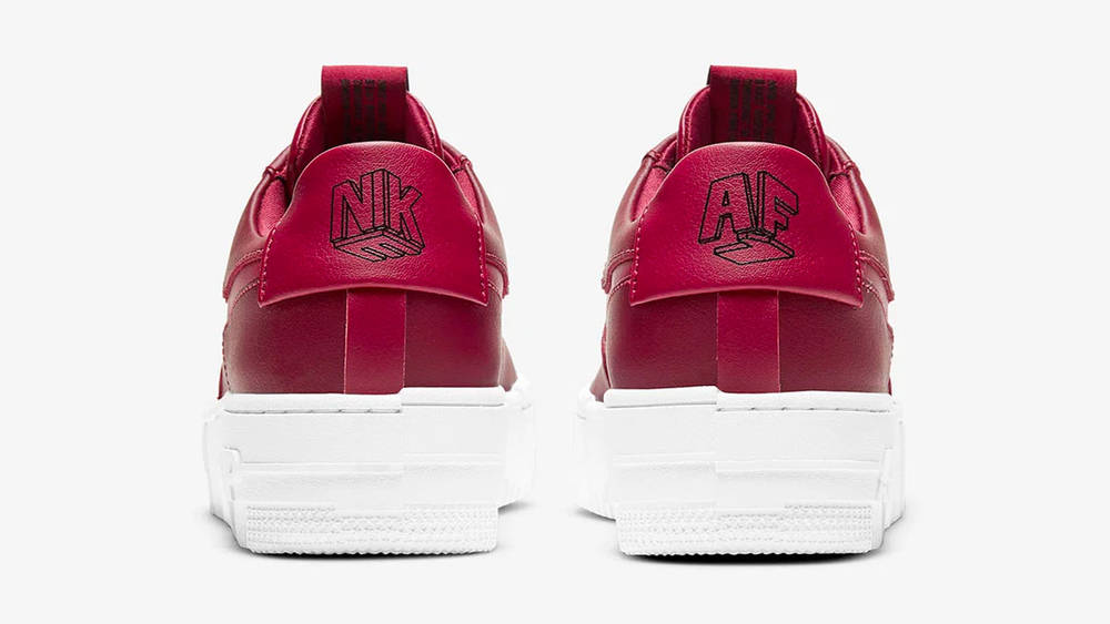 nike air force 1 ruby red pixel heel shot nike air force 1 ruby red pixel heel shot