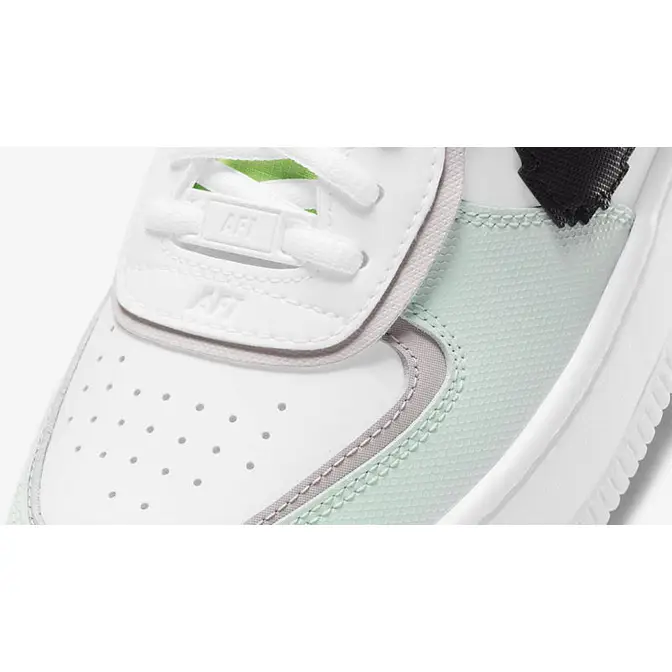 Nike Жіночі шкіряні кеді nike air force Pixel Swoosh White Green Closeup