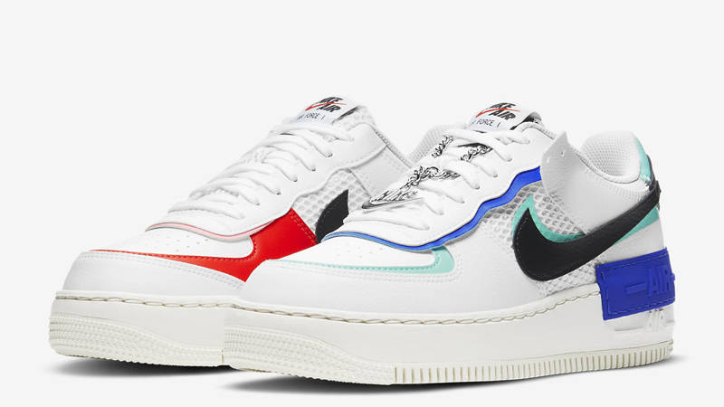 nike air force 1 shadow white chile red sunset pulse