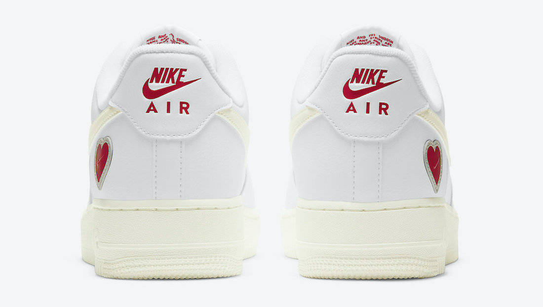 Nike Air Force 1 Valentine’s Day White Sail heart