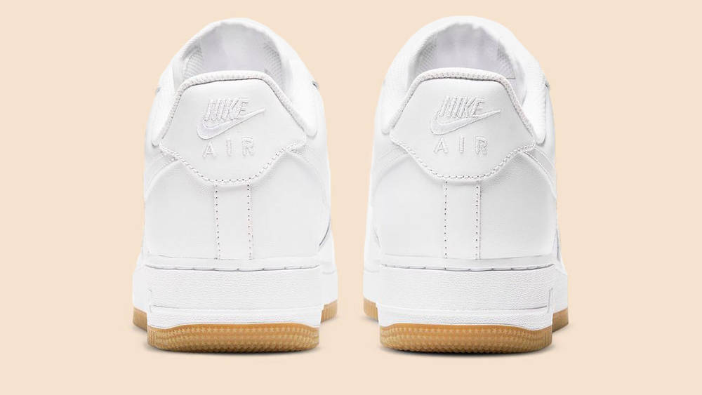 Nike Air Force 1 White Gum heel feature