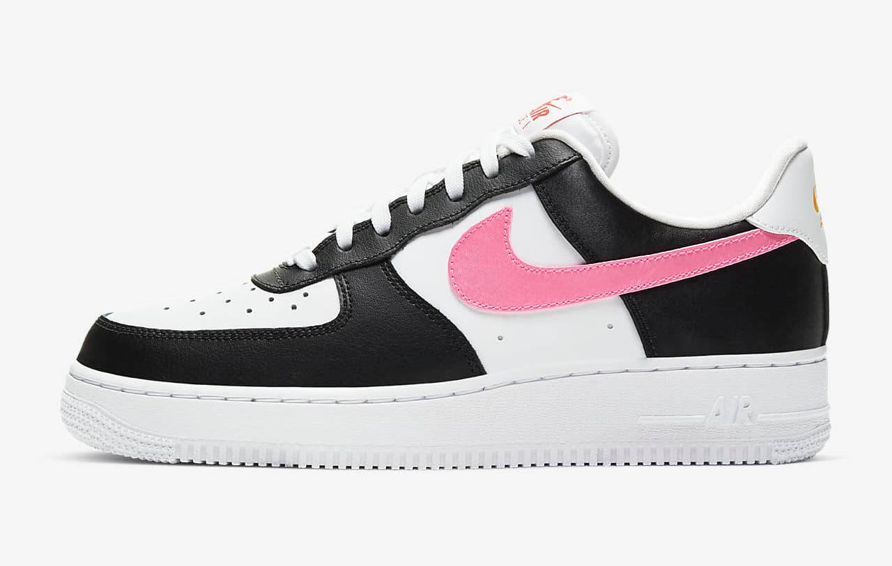 nike air force 1 white pink black