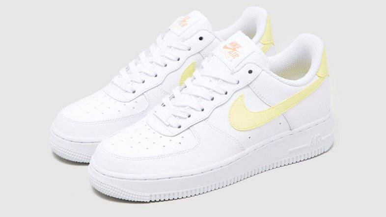 Nike Air Force 1 White Yellow side