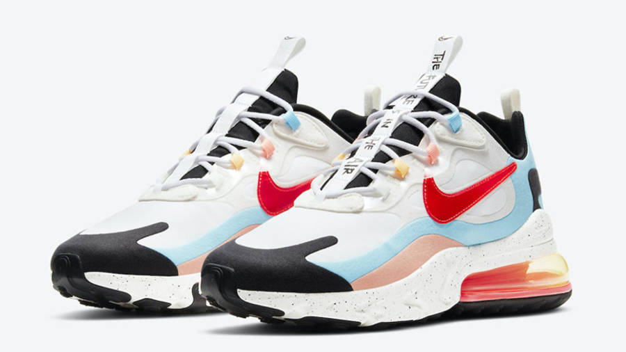 Nike Air Max 270 React The Future is in the Air White Infrared Front