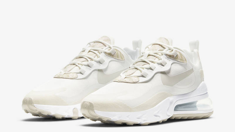 Nike Air Max 270 React Tiger Print White Beige
