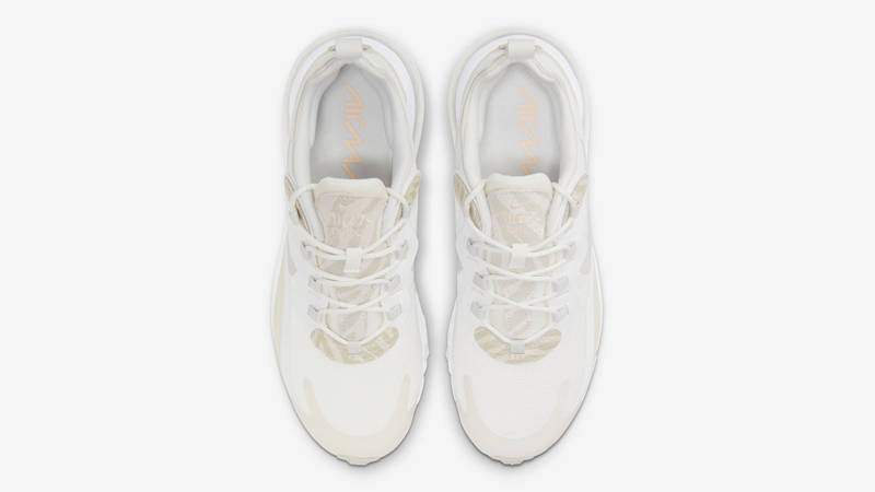 Nike Air Max 270 React Tiger Print White Beige