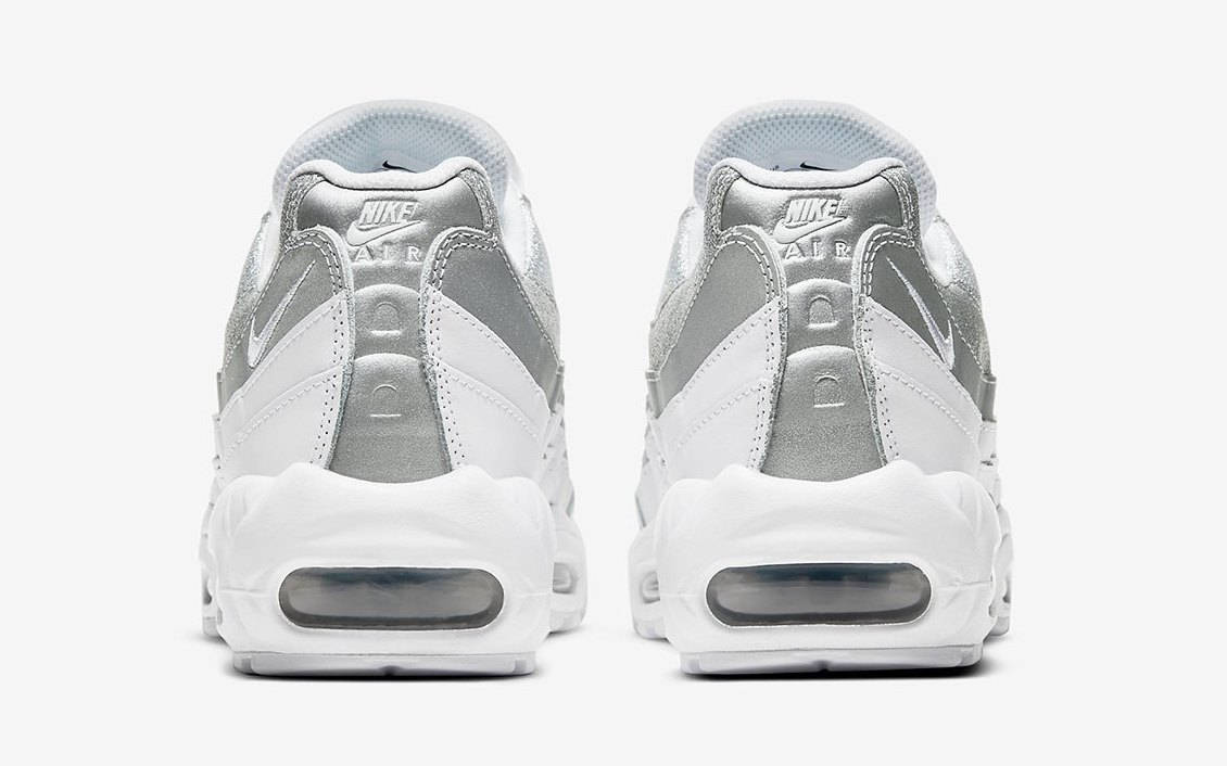 Nike Air Max 95 White Metallic Silver glitter