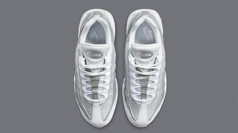 air max 95 white metallic silver