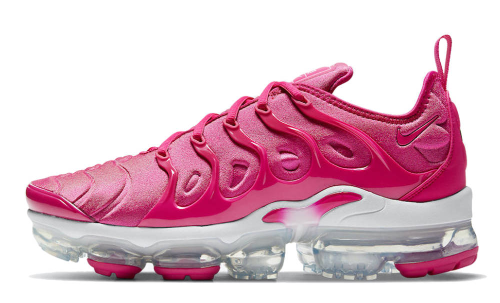 vapormax plus pink and white