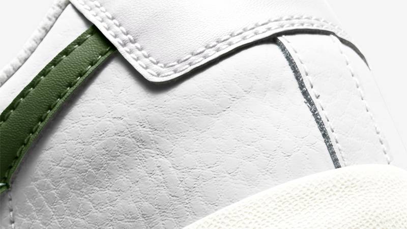 Nike Blazer Low Leather Forest Green Closeup