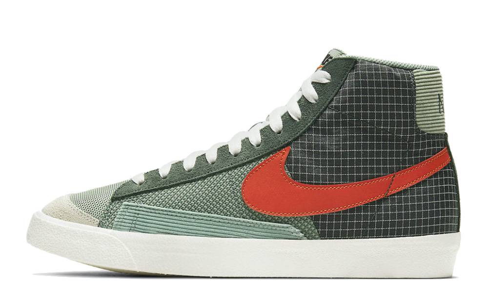 Nike Blazer Mid 77 Patch Dutch Green Team Orange