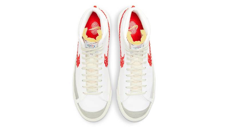 Nike Blazer Mid 77 Stitch White Bright Crimson Middle