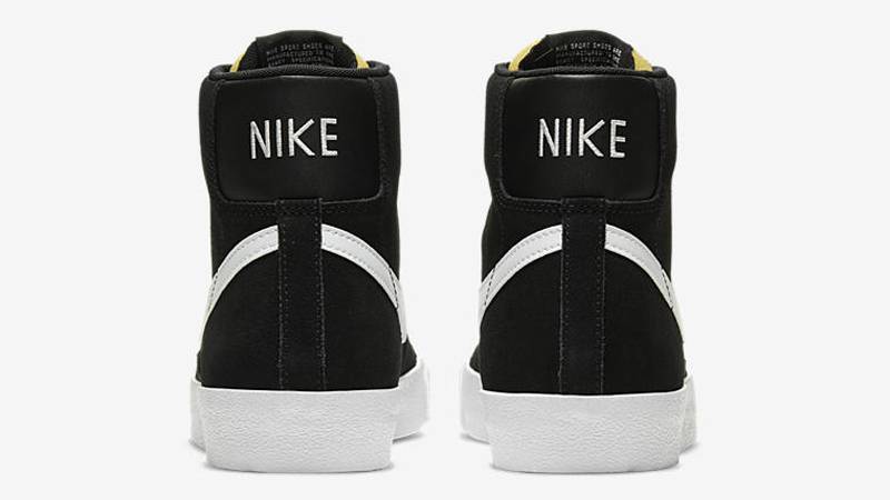 Nike Blazer Mid 77 Suede Black White Back