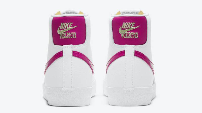 Nike Blazer Mid 77 World Tour White Pink Back