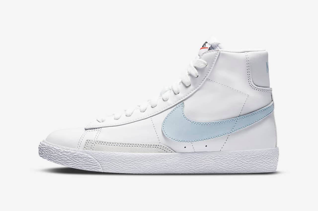 Nike Blazer Mid White Blue GS