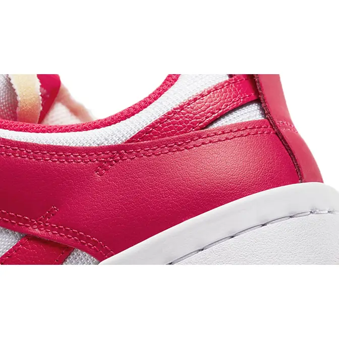Nike Dunk Low Disrupt Siren Red White Closeup