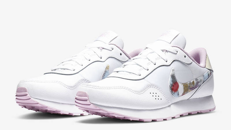 Nike MD Valiant GS Floral Print White Light Arctic Pink