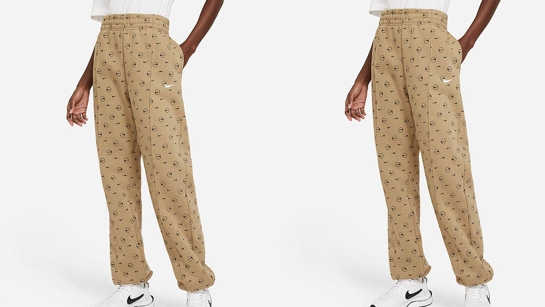Nike Sporstwear Sweatpants Logo Pring Beige