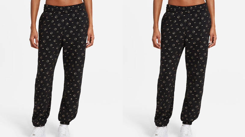 Nike Sportswear Sweatpants Black Logo Print