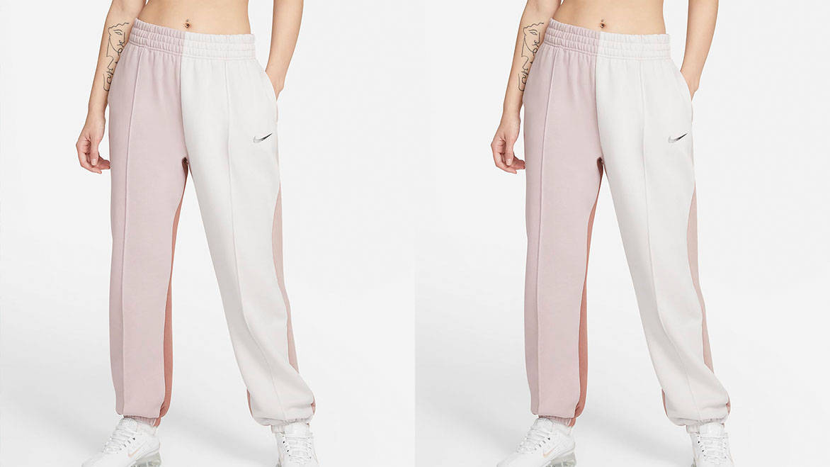 nike sportswear sweatpants pink white