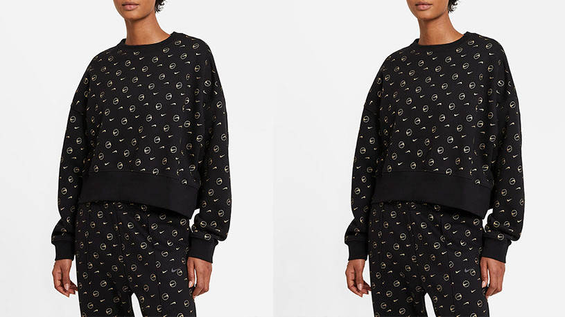 Nike Sportswear Sweatshirt Logo Print Black